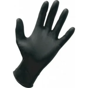 Details Black Nitrile Gloves Μαύρα Γάντια Νιτριλίου